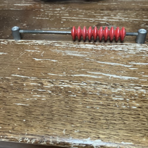 Ancien compteur boulier rouge - compteur,